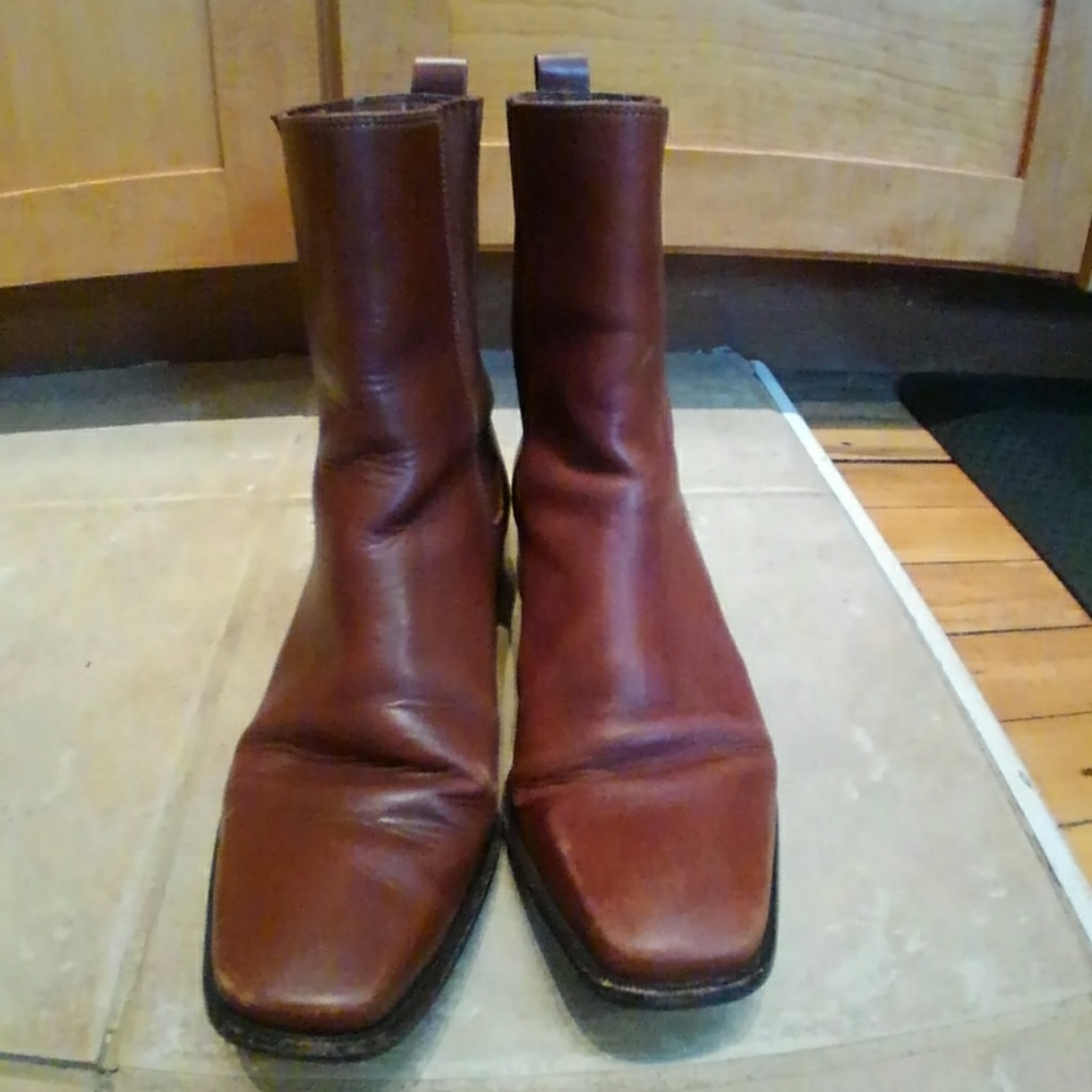 Lands End leather booties
